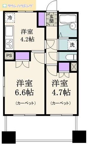 西船橋駅前パークホームズの物件間取画像