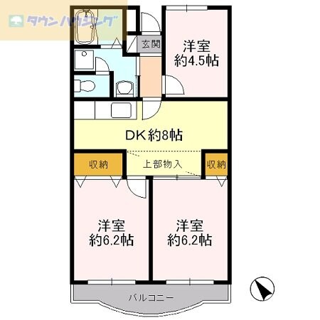 アメニティ芦田第３マンションの物件間取画像