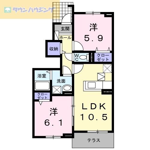 サニーハイツの物件間取画像