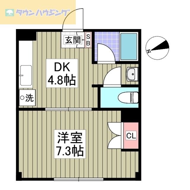 ヴィラ手児奈の物件間取画像