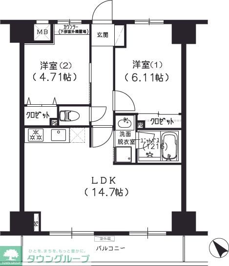 Ｓ－ＦＯＲＴ船橋塚田の物件間取画像