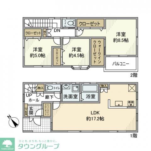 津田沼戸建の物件間取画像