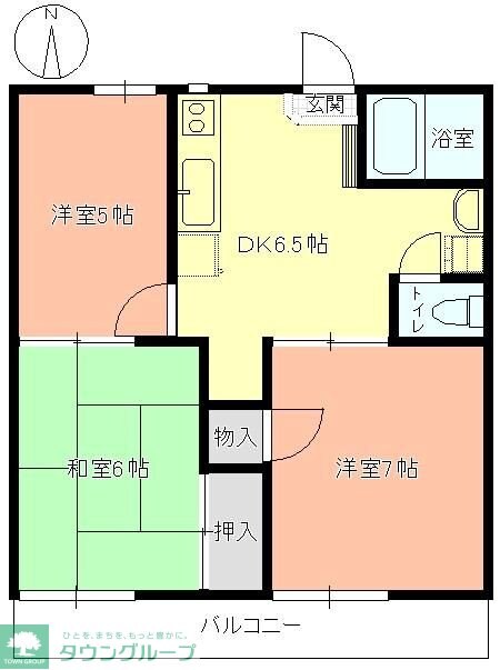 サザンクロスの物件間取画像