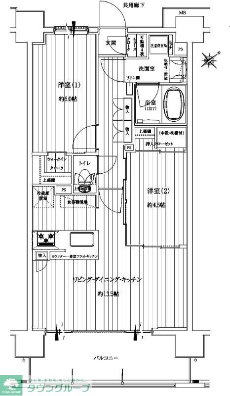 サンクレイドル東神奈川の物件間取画像