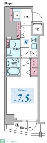 ドゥーエ板橋区役所前の物件間取画像