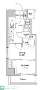 ザ・パークハビオ川口の物件間取画像