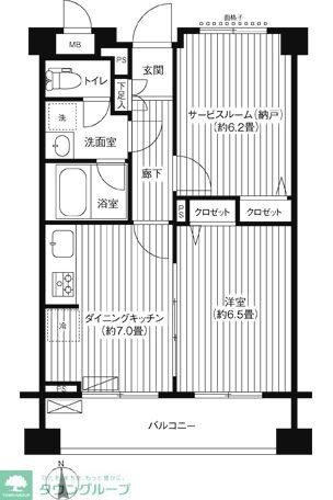プリムヴェール西尾久　メゾンＡの物件間取画像