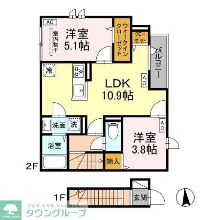 グラナーデ大和町の物件間取画像