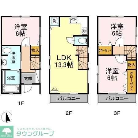 東池袋戸建住宅の物件間取画像