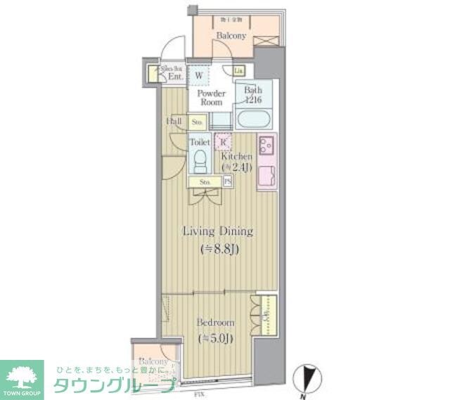 リンデンコート市ヶ谷の物件間取画像