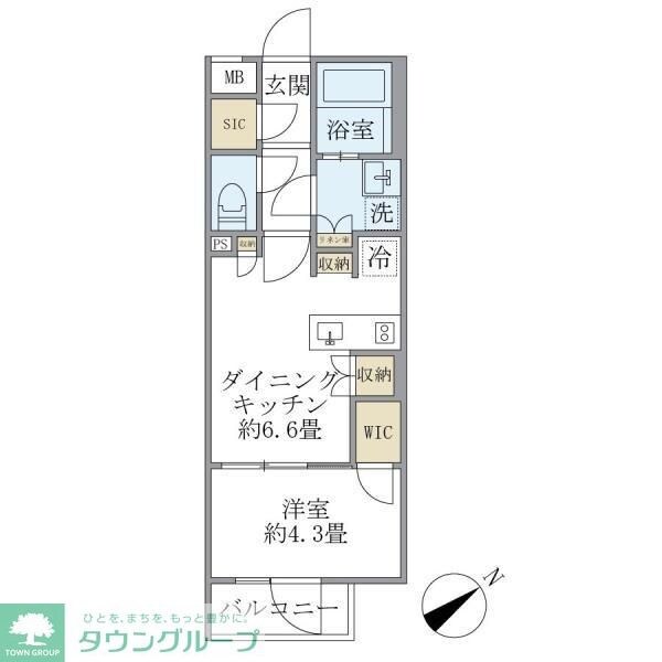 コンポジット早稲田鶴巻町の物件間取画像