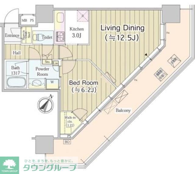 ユニゾンタワーの物件間取画像