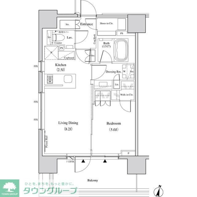 ザ・パークハビオ代々木の物件間取画像