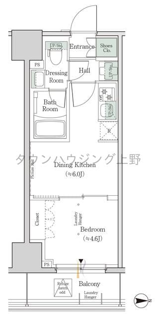 ワンルーフレジデンス新御徒町の物件間取画像