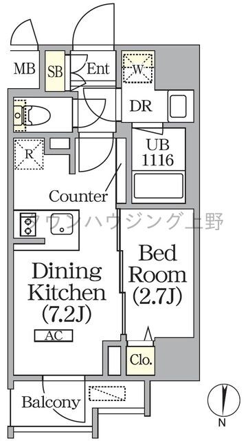 ボアビスタ上野御徒町の物件間取画像