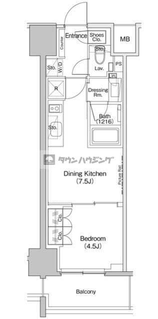 ザ・パークハビオ元浅草プレイスの物件間取画像