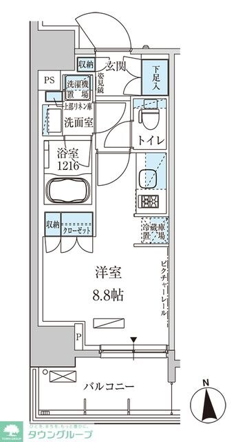 パークアクシス上野三丁目の物件間取画像