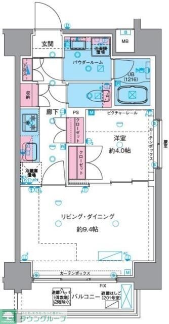 ＧＥＮＯＶＩＡ浅草ＶＩｓｋｙｇａｒｄｅｎの物件間取画像