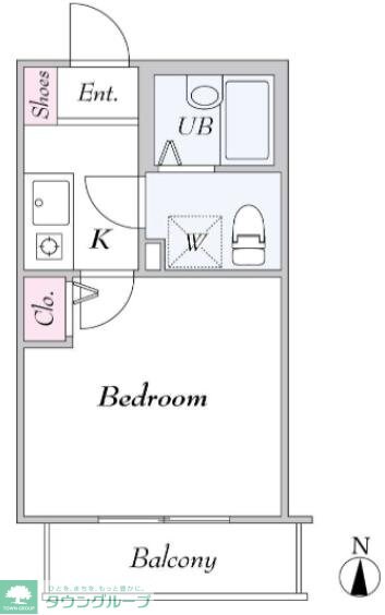 アーベインテラス千住緑町B棟の物件間取画像