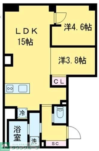 西尾久五丁目マンションの物件間取画像