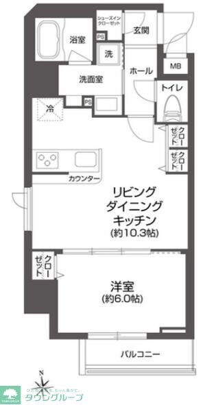 ルクレ上野の物件間取画像