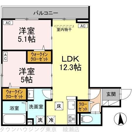 グラナーデ鹿浜の物件間取画像