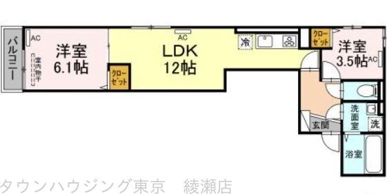 ルリアン北小岩IIの物件間取画像