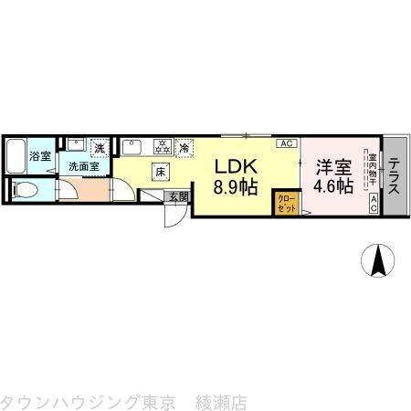 グラナーデ扇I　Cの物件間取画像