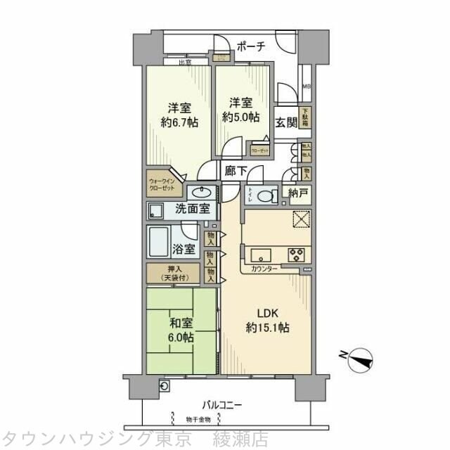 東京アクアージュの物件間取画像