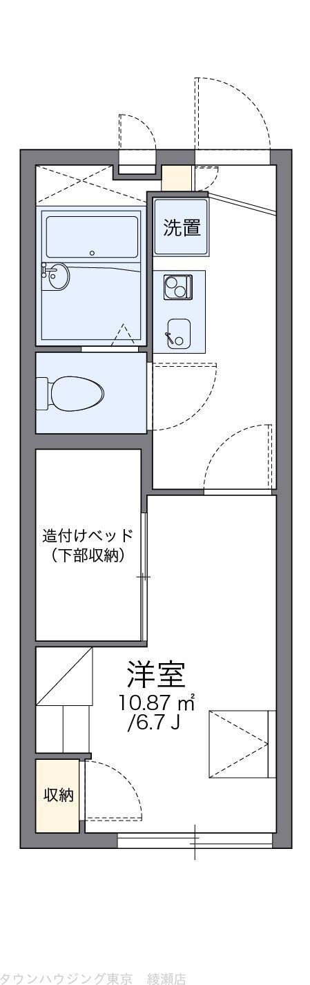 レオパレスｔｓｕｂａｓａの物件間取画像