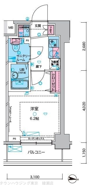 GENOVIA京成立石IIIskygardenの物件間取画像