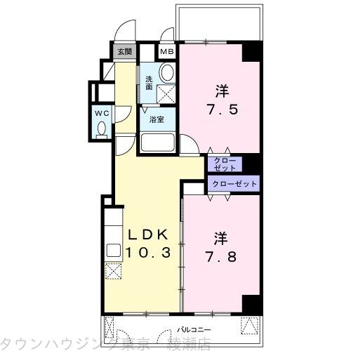 スカイグレード扇の物件間取画像