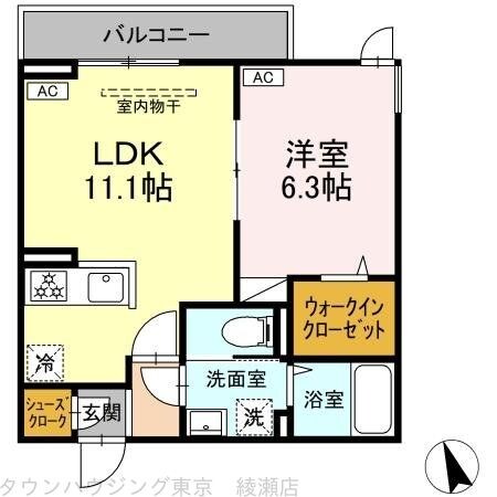 (仮)D-ROOM東四つ木Dの物件間取画像