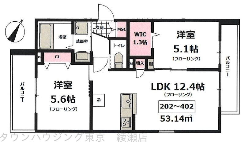 ヴィラパストラルの物件間取画像