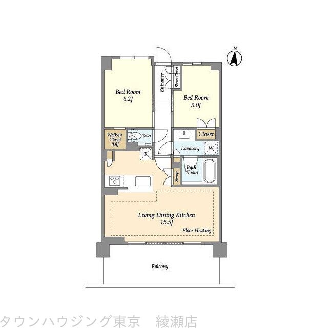 ドゥーエ町屋の物件間取画像