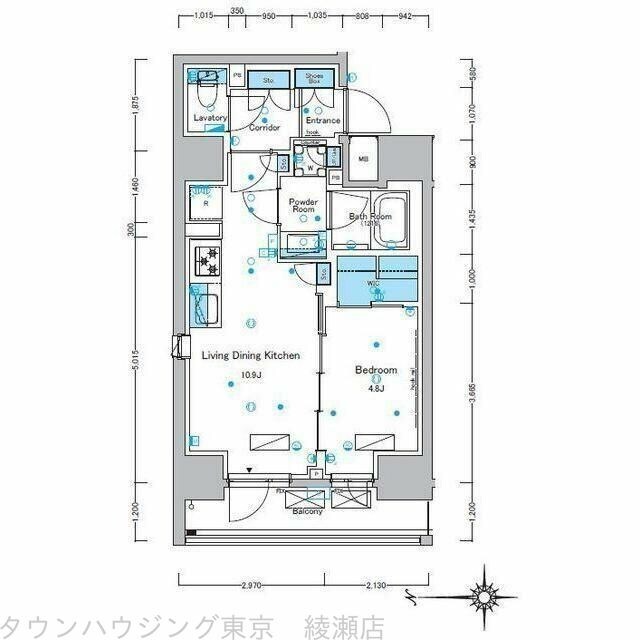 ルフォンプログレ浅草入谷の物件間取画像