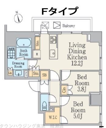 クレストコート町屋の物件間取画像