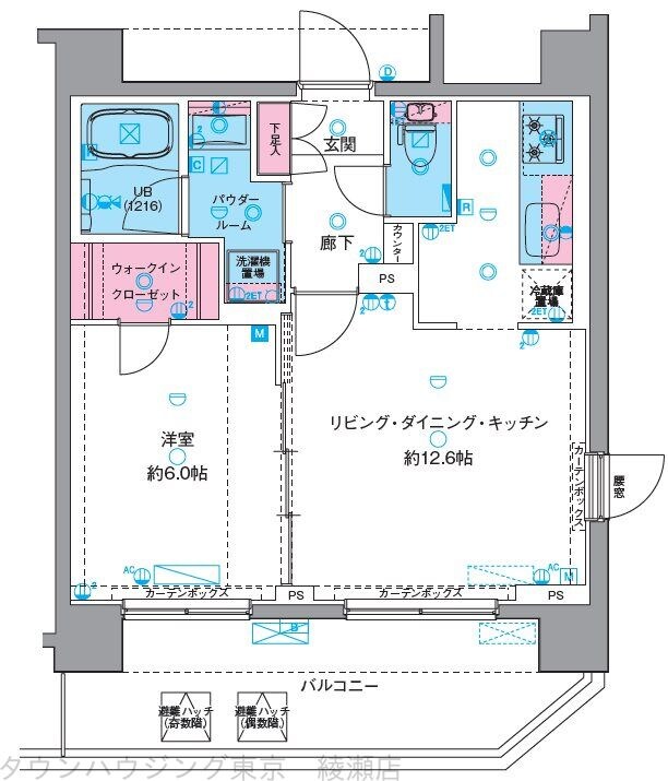 GENOVIA南千住VIskygardenの物件間取画像