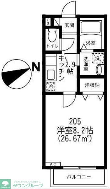 ＫＮハウス五反野Ａの物件間取画像