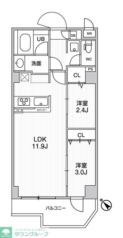 ドゥーエ曳舟の物件間取画像