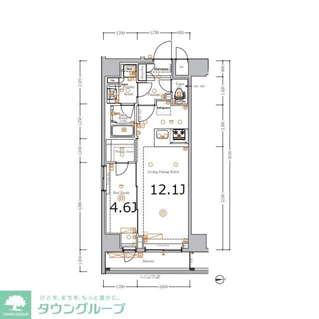 ＢＰＲレジデンス浅草の物件間取画像