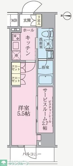 ＡＲＫＭＡＲＫ南千住ＲＥＳＩＤＥＮＣＥの物件間取画像