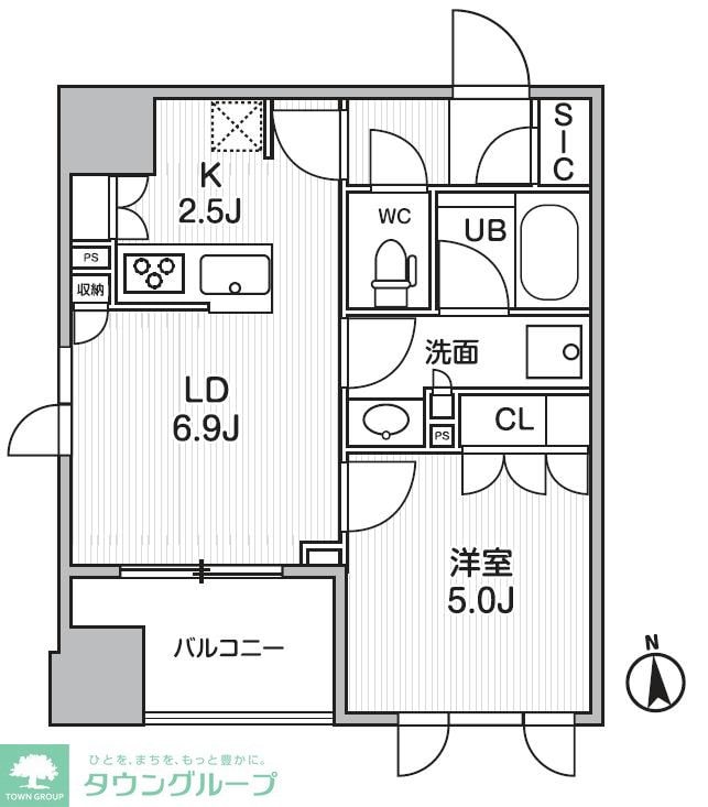 シーズンフラッツ新御徒町の物件間取画像