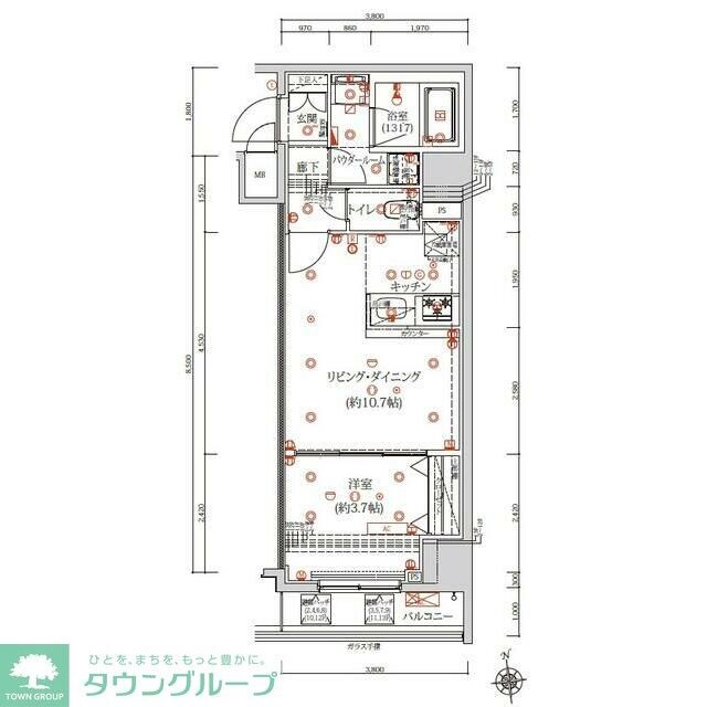 クオリタス浅草橋の物件間取画像