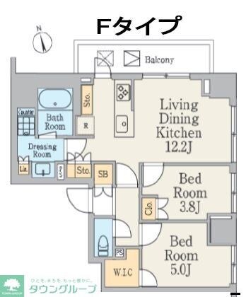 クレストコート町屋の物件間取画像