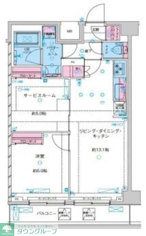 GENOVIA鐘ヶ淵の物件間取画像