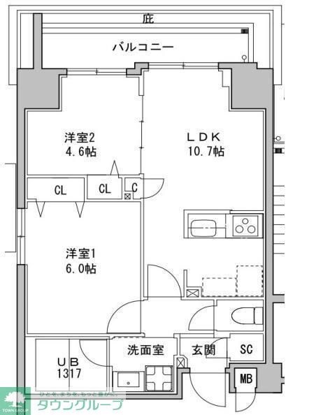 Ｓ－ＲＥＳＩＤＥＮＣＥ押上Ｃｌａｉｒの物件間取画像