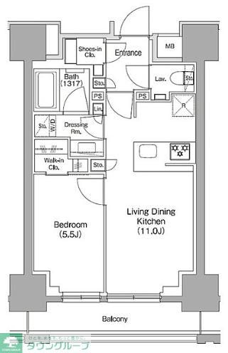 ザ・パークハビオ新御徒町の物件間取画像