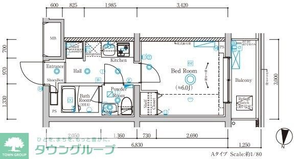 ＡＺＥＳＴお花茶屋IVの物件間取画像