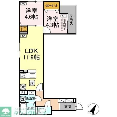 セレスティア扇IIIの物件間取画像